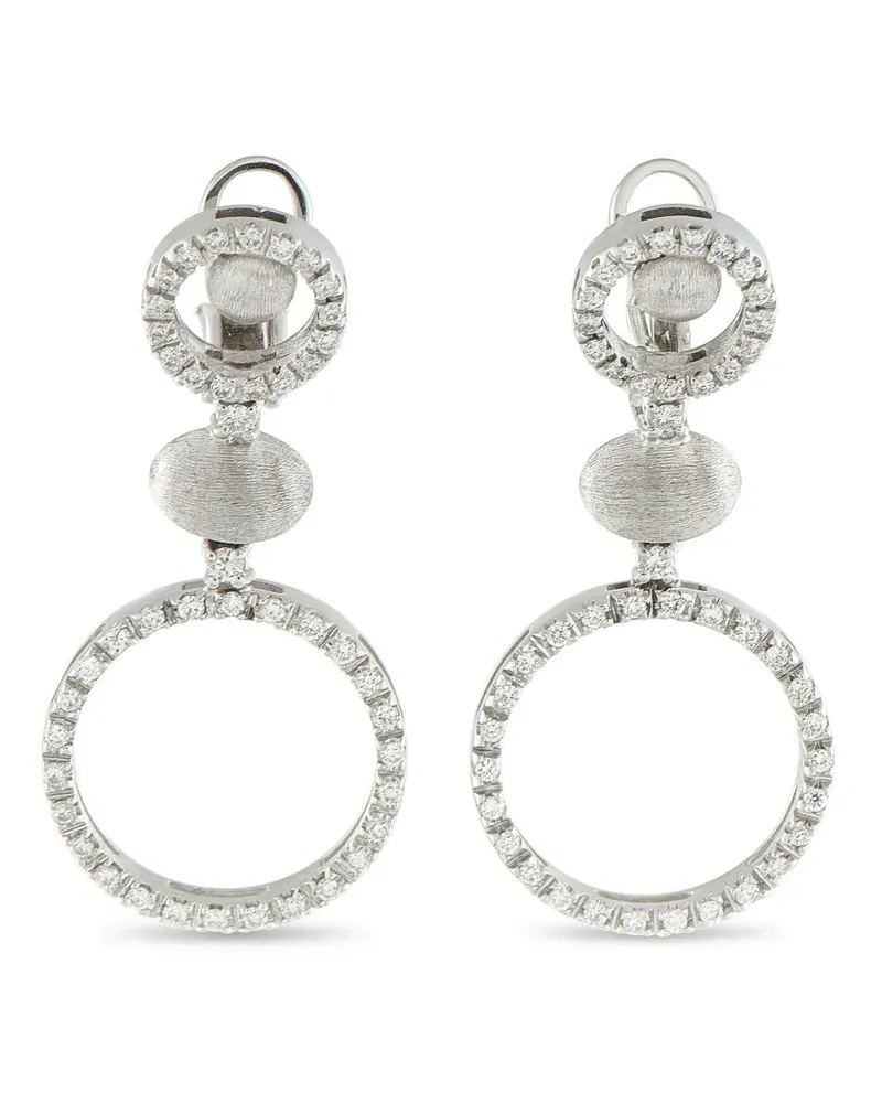 NANIS 18K white gold diamond earrings - Silber Silber