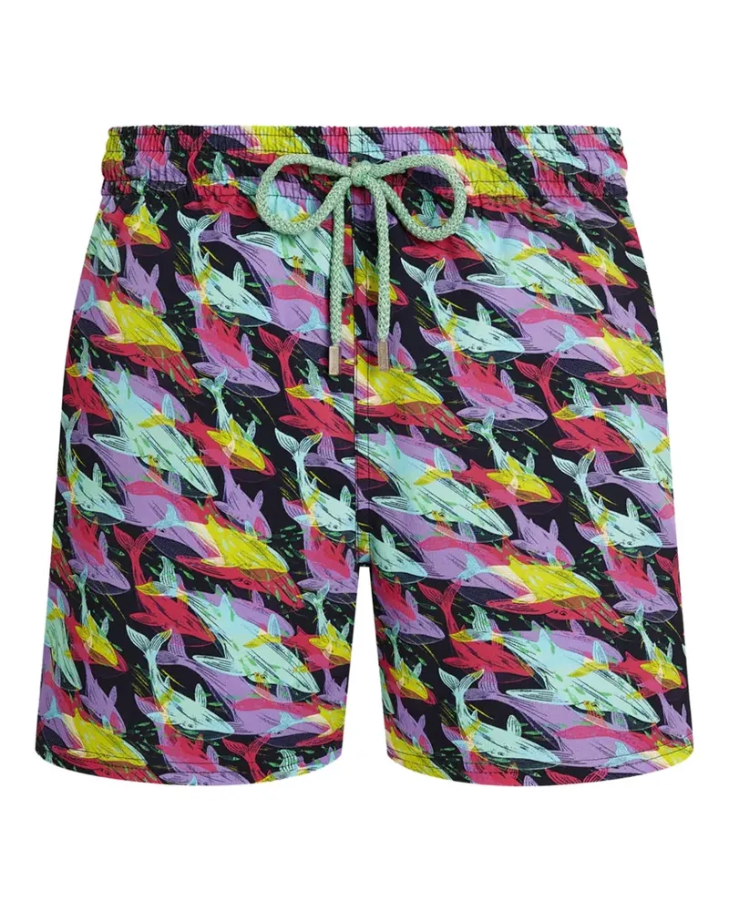 Vilebrequin Wales Offset Badeshorts mit Kordelzug - Blau Blau