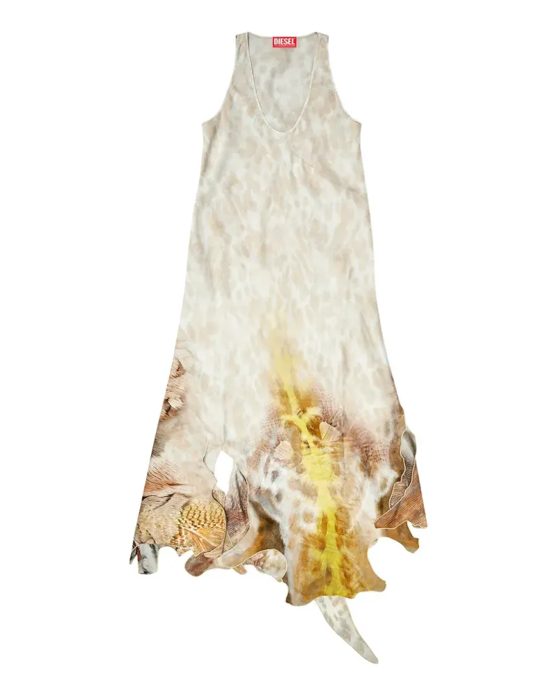 Diesel Asymmetrisches D-Ikara Kleid - Nude Nude