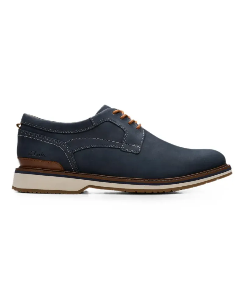 Clarks Monahan Plain leather Oxford shoes - Blau Blau