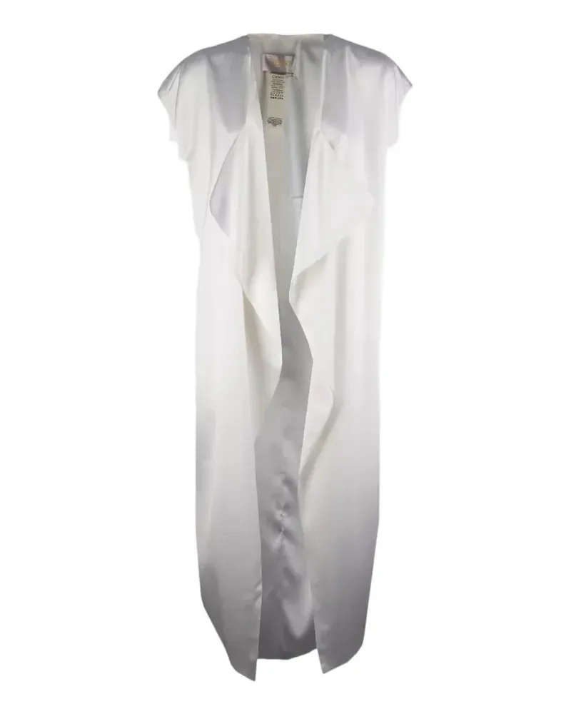 Genny draped-lapel longline gilet - Weiß Weiß