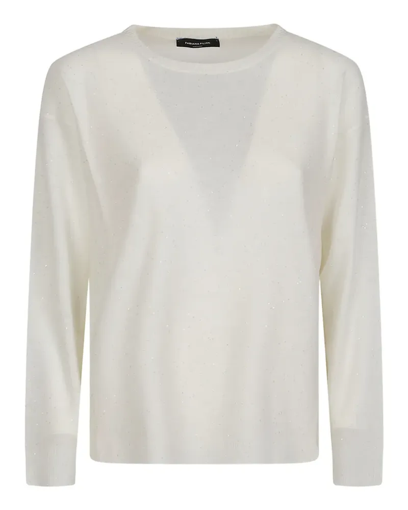 Fabiana Filippi sequin-embellished sweater - Weiß Weiß