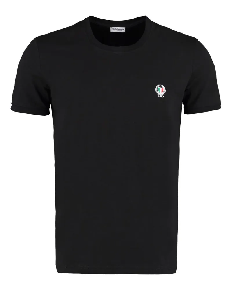 Dolce & Gabbana T-Shirt mit Stickerei - Schwarz Schwarz
