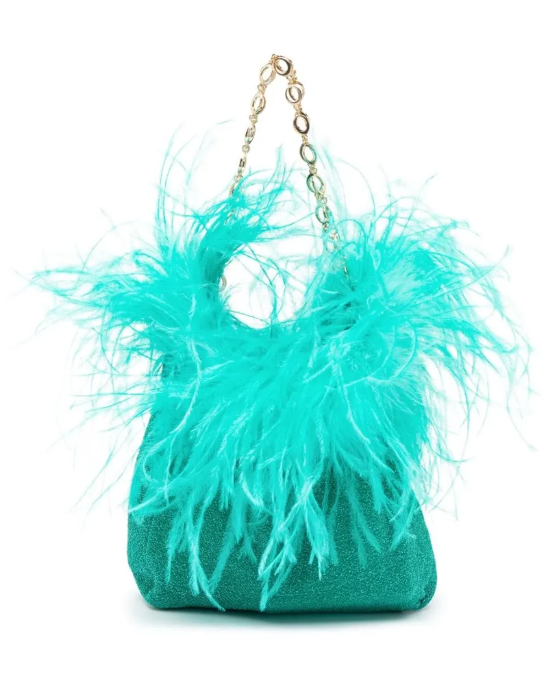 Oséree Mini HS23 Lumière Plumage Schultertasche Grün