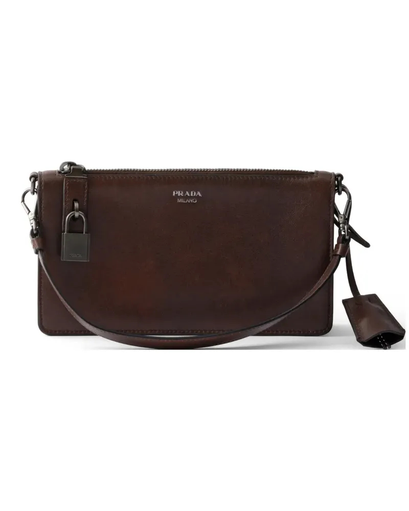 Prada Mini-Tasche aus Leder - Braun Braun