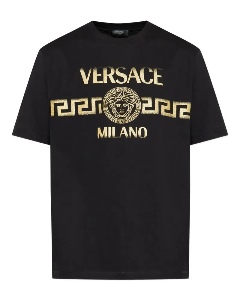 Versace Medusa-print cotton T-shirt - Schwarz Schwarz