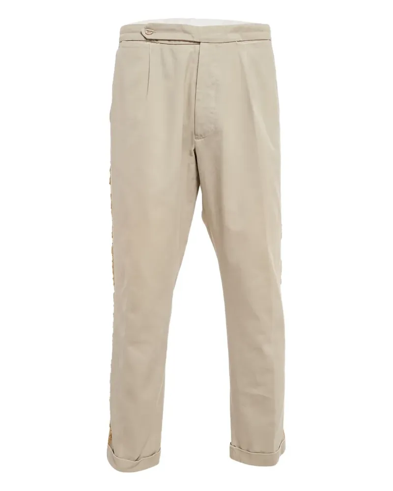 Palm Angels Gabardine-Hose mit Streifendetail - Nude Nude