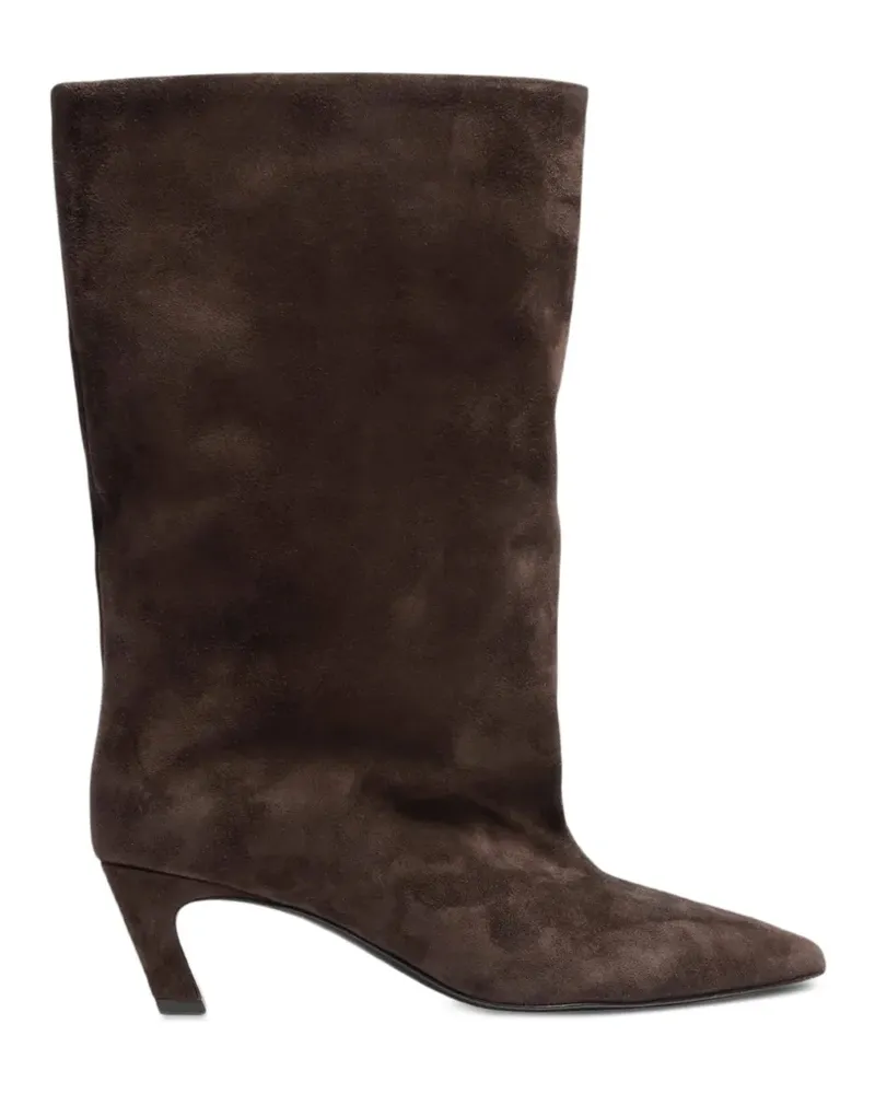 ash Vanya Wildlederstiefel mit spitzer Kappe - Braun Braun