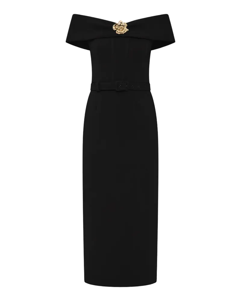 Rebecca Vallance Highclere Midikleid - Schwarz Schwarz