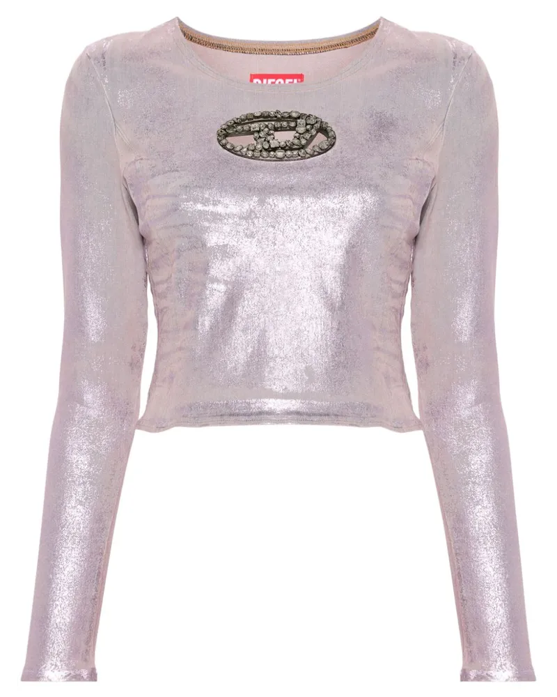 Diesel De-Top1-Fsd Top mit Kristallverzierung - Rosa Rosa