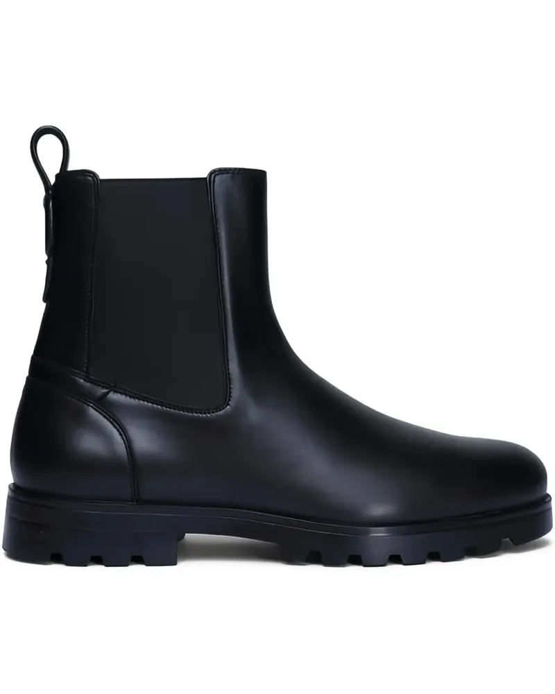 Santoni pull-tab chelsea boots - Schwarz Schwarz
