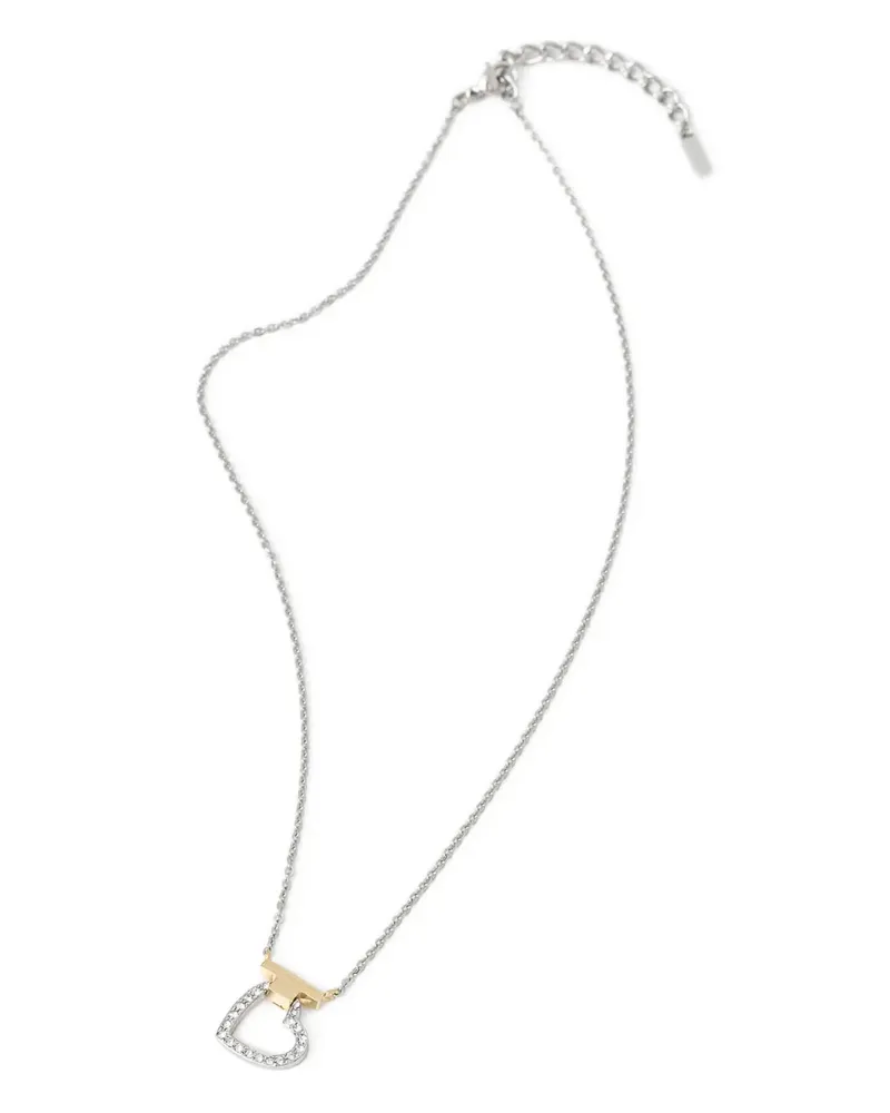 Trussardi heart-pendant necklace - Silber Silber