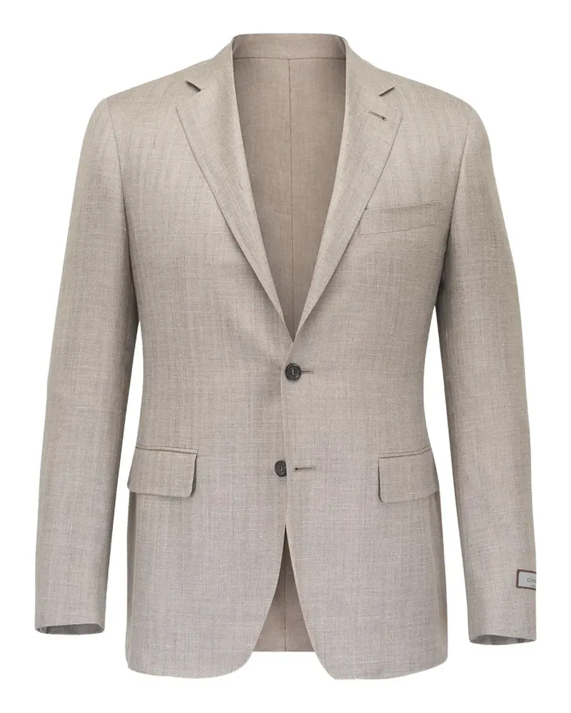 Canali flap-pockets single-breasted blazer - Nude Nude