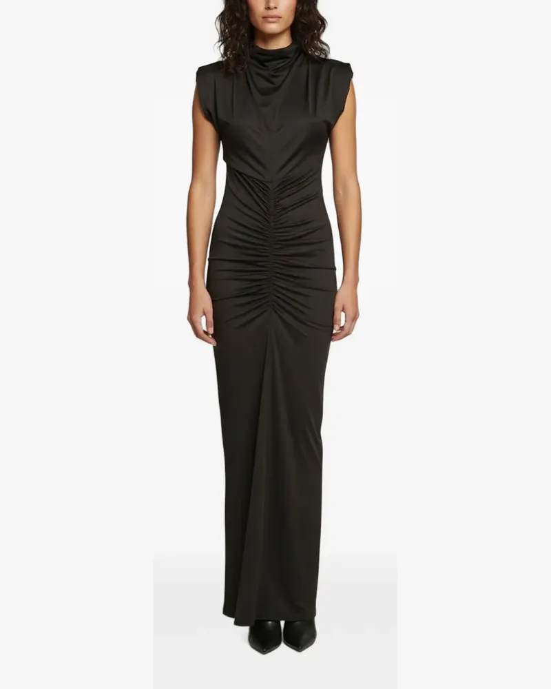 Victoria Beckham Kleid mit Stehkragen - Schwarz Schwarz