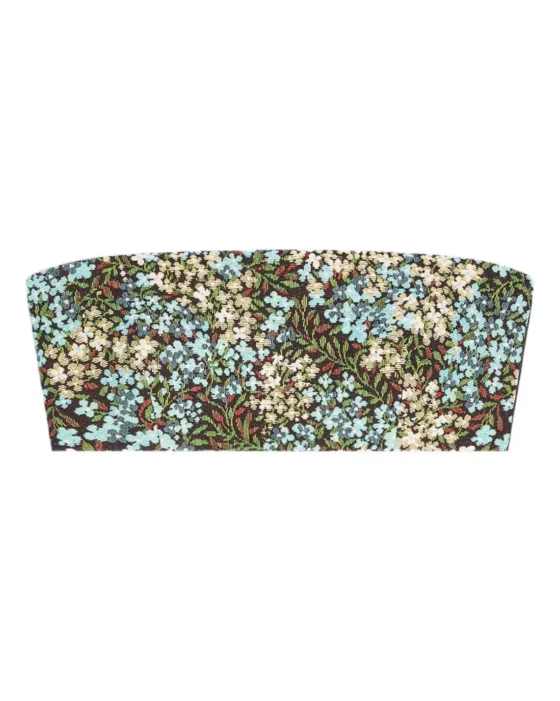 Dries van Noten Bikinioberteil mit Blütenmuster - Schwarz Schwarz