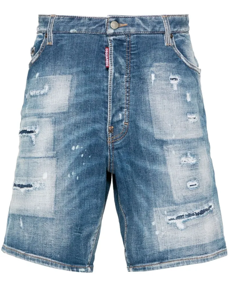 Dsquared2 Jeans-Shorts im Distressed-Look - Blau Blau