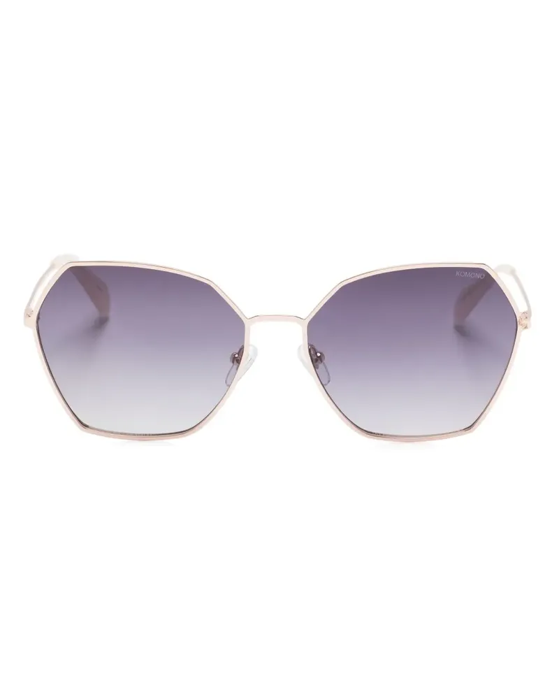 Komono Belle Sonnenbrille mit geometrischem Gestell - Gold Gold