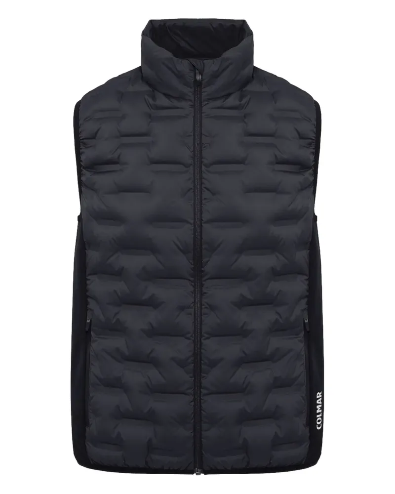 Colmar geometric-patterned zip-fastening gilet - Schwarz Schwarz