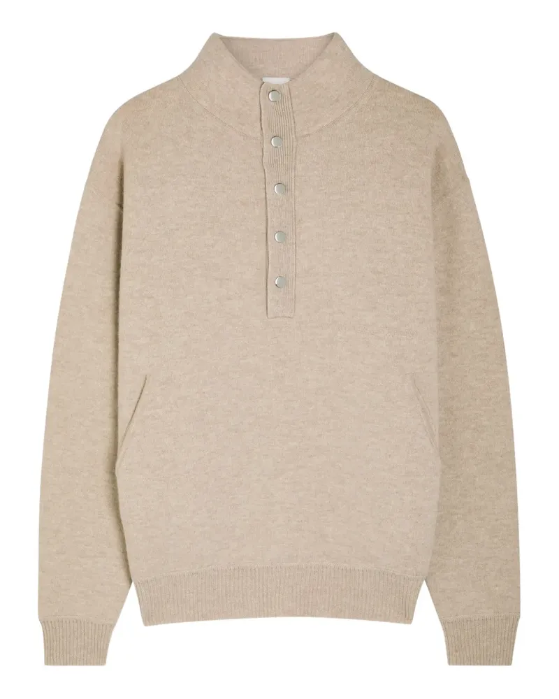 ALLUDE press-stud-fastening sweater - Nude Nude