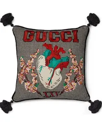 Gucci Kissen mit Logo-Stickerei Schwarz