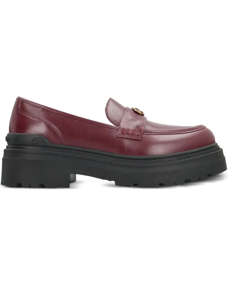 Pinko Mia leather platform loafers - Rot Rot