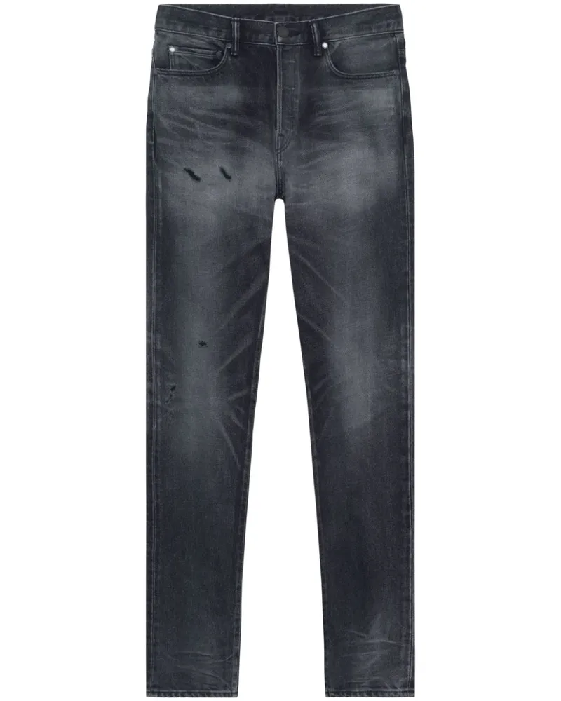 John Elliott + Co Tief sitzende The Cast 2 Rigid Jeans Schwarz