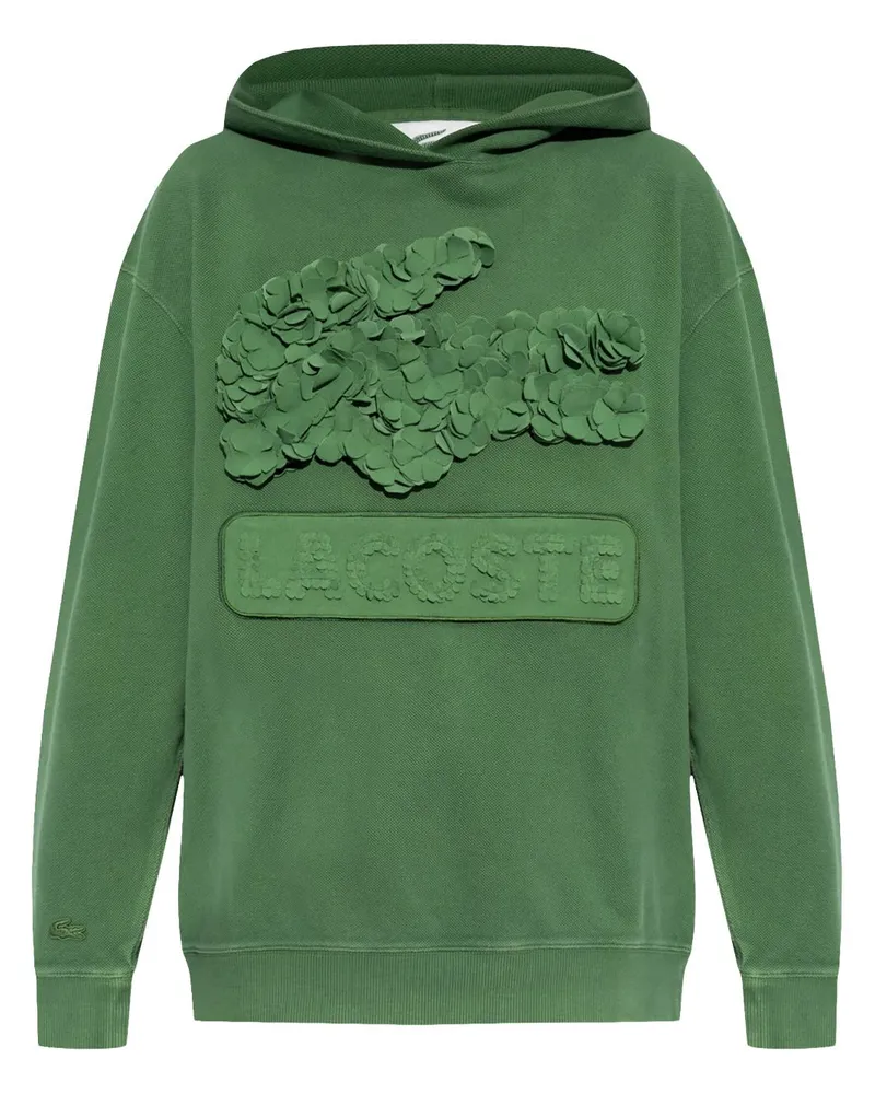 Lacoste Bestickter Hoodie - Grün Grün