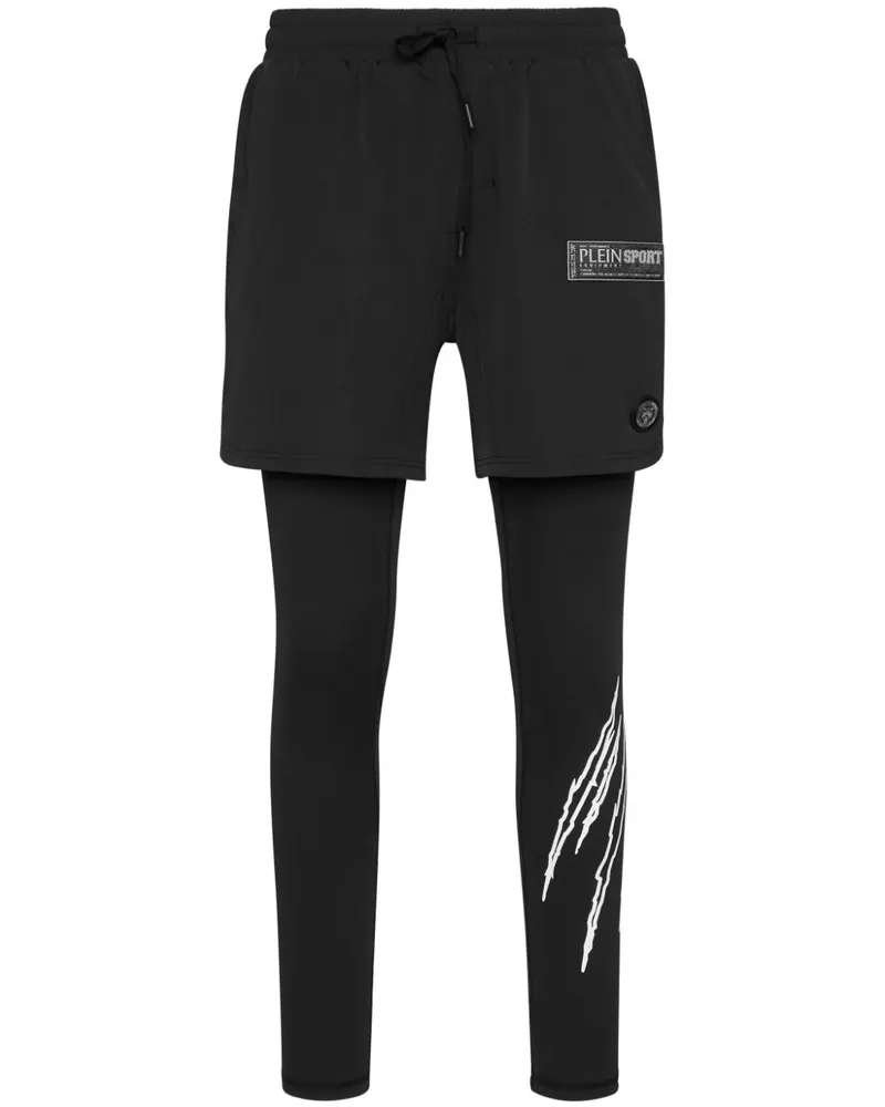 Philipp Plein Leggings mit Logo-Print - Schwarz Schwarz