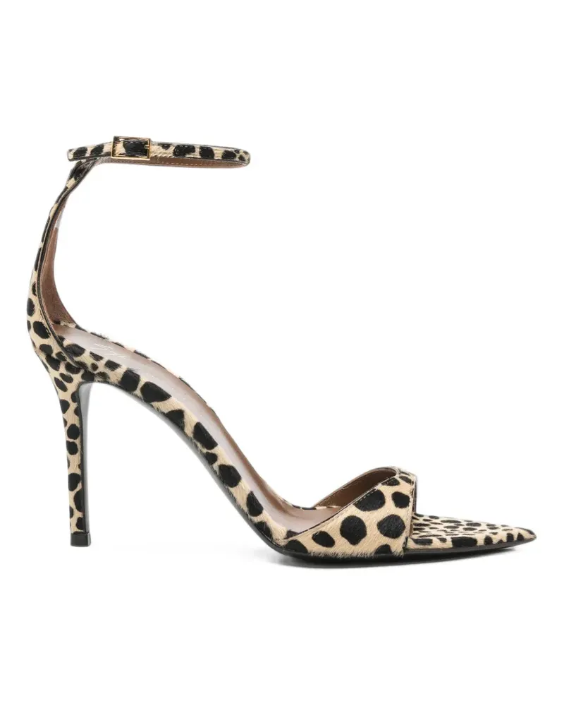 Giuseppe Zanotti Spitze Sandalen mit Leoparden-Print - Nude Nude