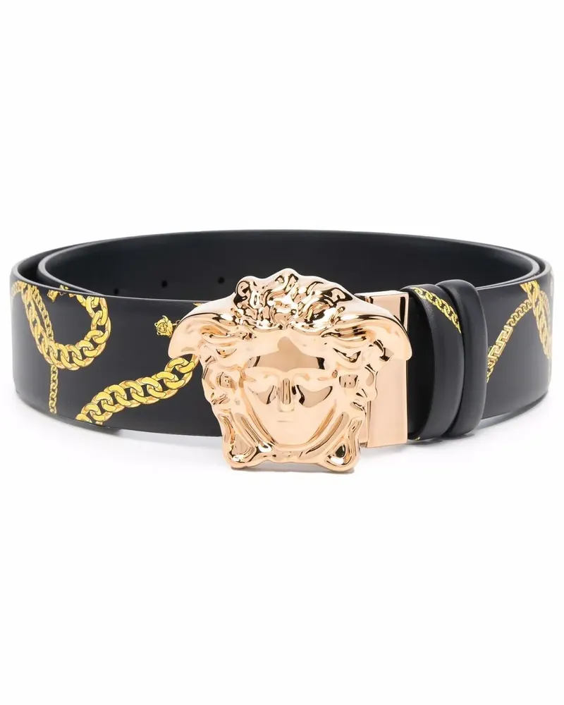 Versace Gürtel mit Medusa-Schnalle - Schwarz Schwarz