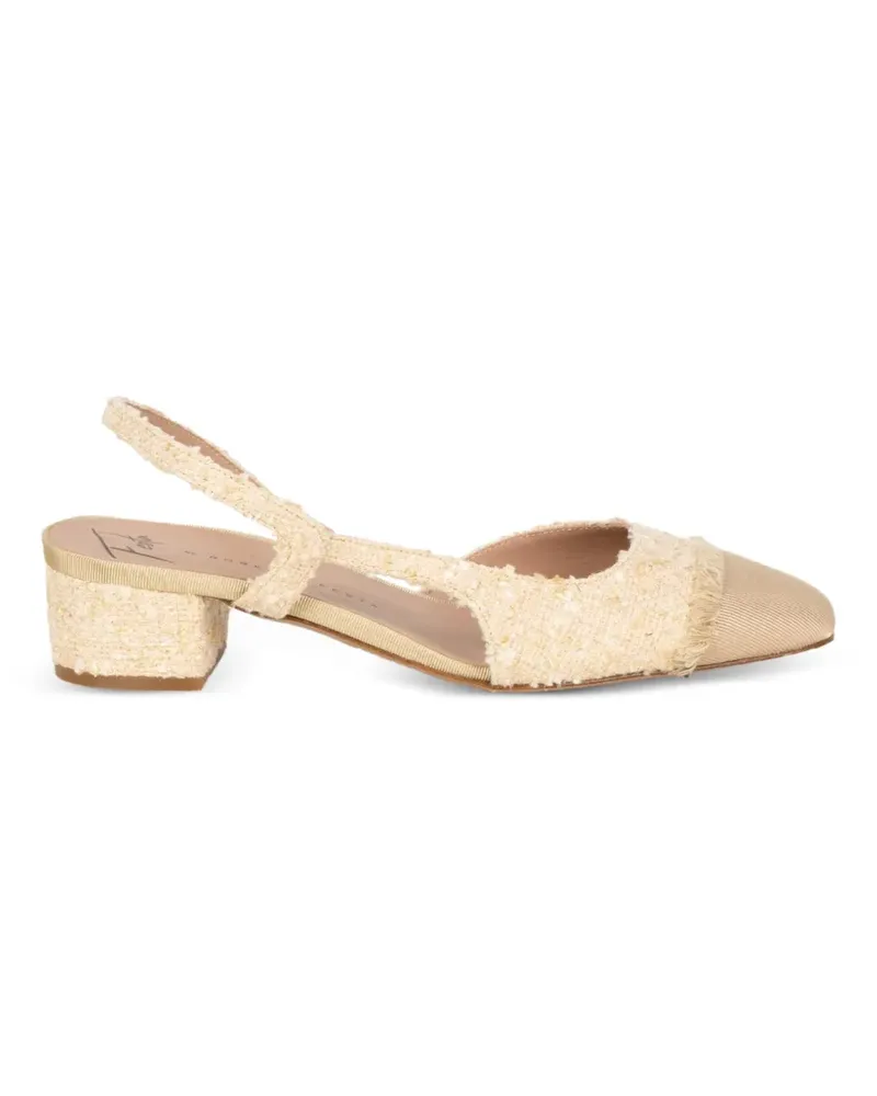 FESTA Milano fringed heeled pumps - Nude Nude