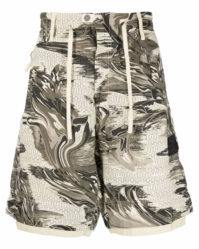 Stone Island Bermudas mit Marmor-Print - Nude Nude