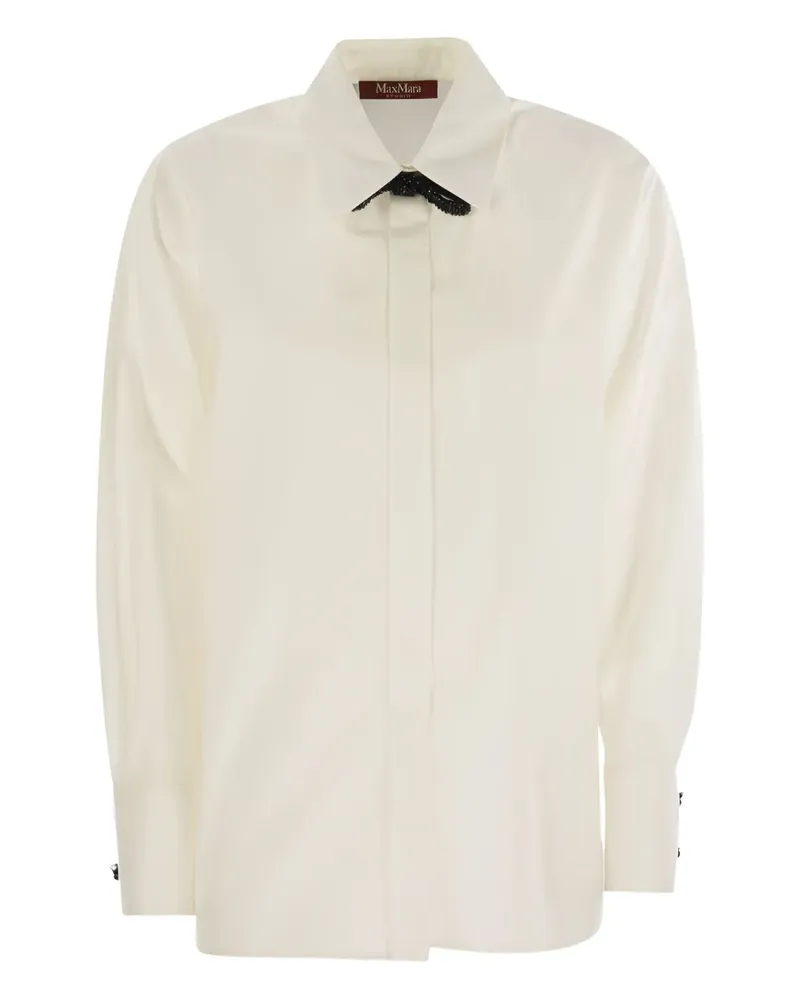 Max Mara Hemd mit Schleifendetail - Weiß Weiß