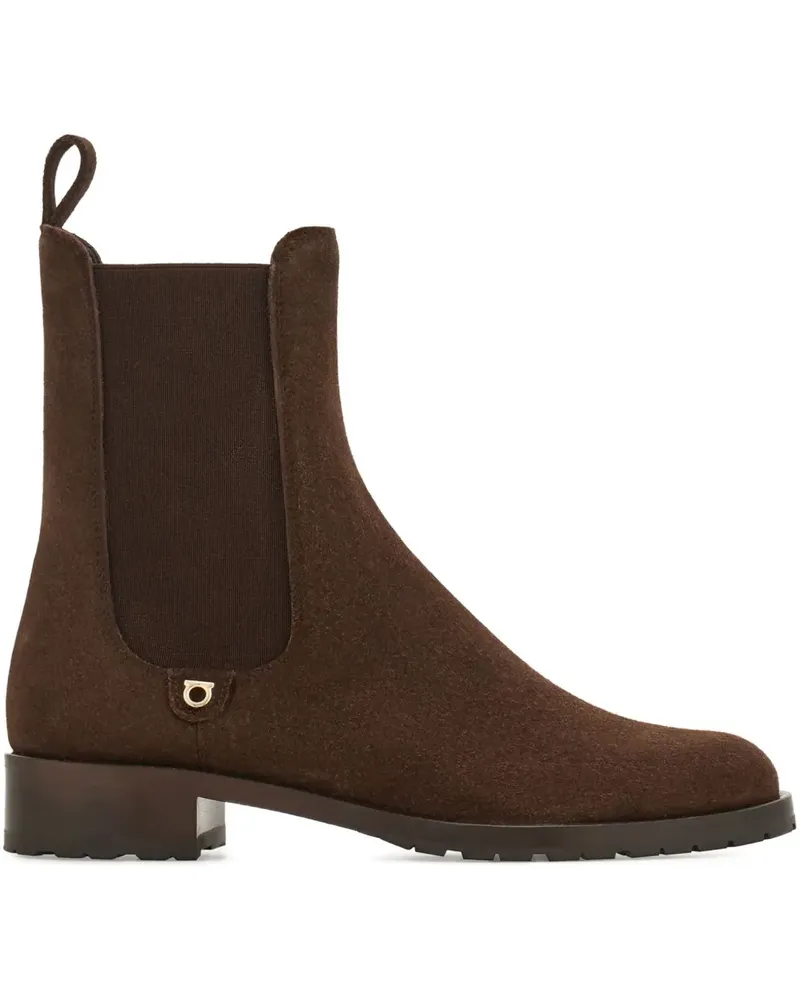Ferragamo Stiefel mit Gancini-Schild - Braun Braun