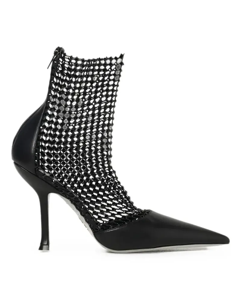 René Caovilla crystal-embellished mesh pumps - Schwarz Schwarz