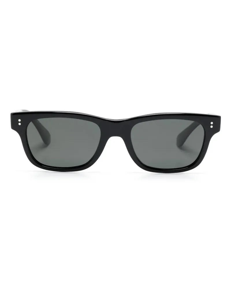 Oliver Peoples Rosson Sonnenbrille mit eckigem Gestell - Schwarz Schwarz