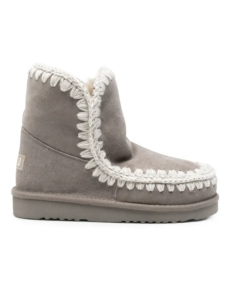 Mou Eskimo 18 Stiefel mit gehäkeltem Besatz - Grau Grau