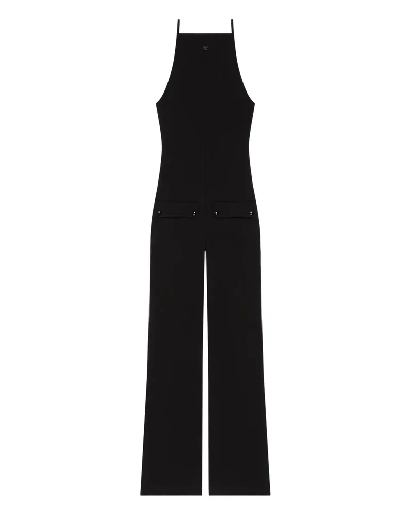 Courrèges Ausgestellter Jumpsuit - Schwarz Schwarz