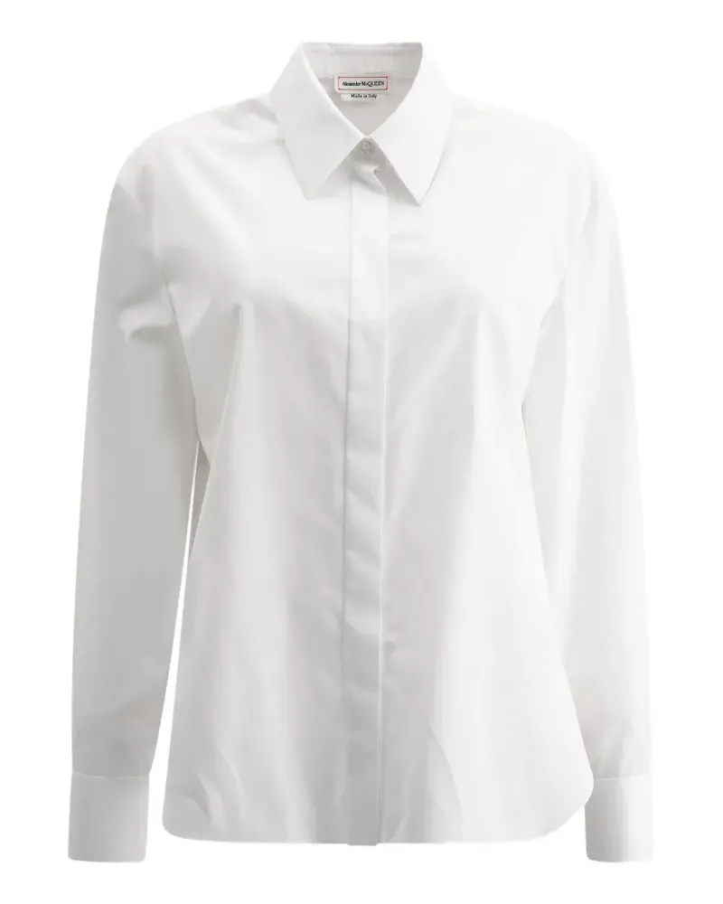 Alexander McQueen Hemd mit spitzem Kragen - Weiß Weiß