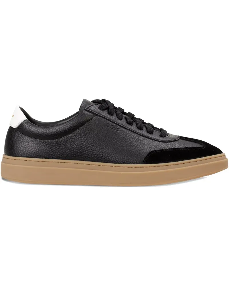 HUGO BOSS Sneakers aus Leder - Schwarz Schwarz