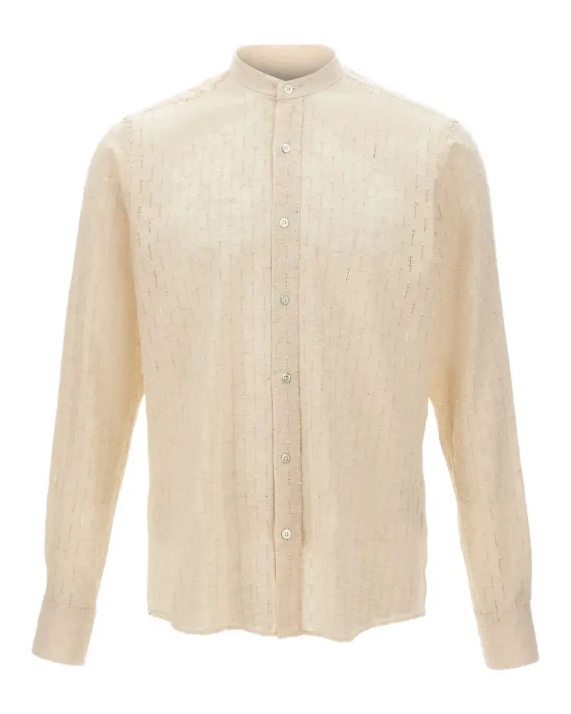 Tagliatore Hemd mit Stehkragen - Nude Nude