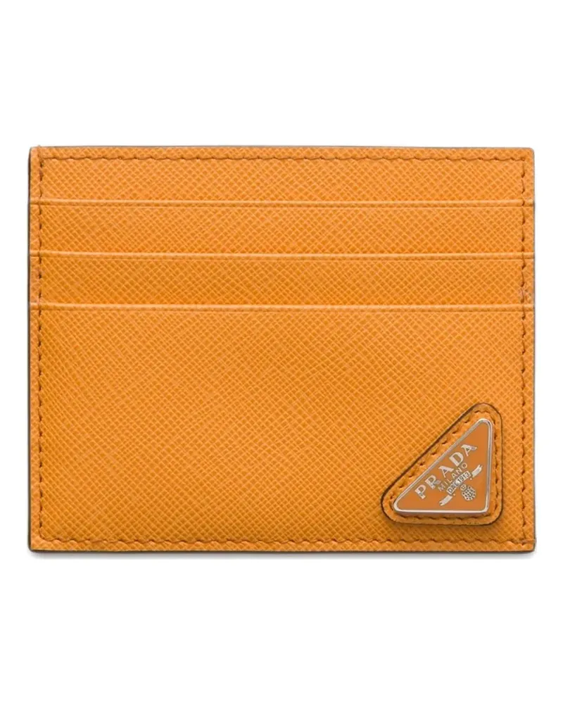 Prada Kartenetui mit Logo - Orange Orange