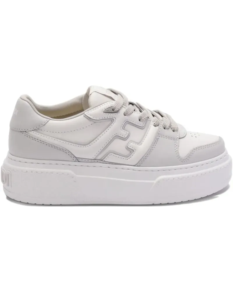 Fendi Match Plateau-Sneakers - Weiß Weiß