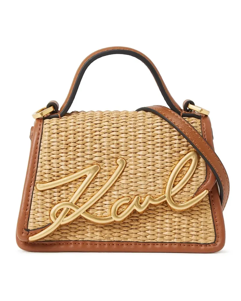 Karl Lagerfeld Nano Signature Tote Bag - Nude Nude