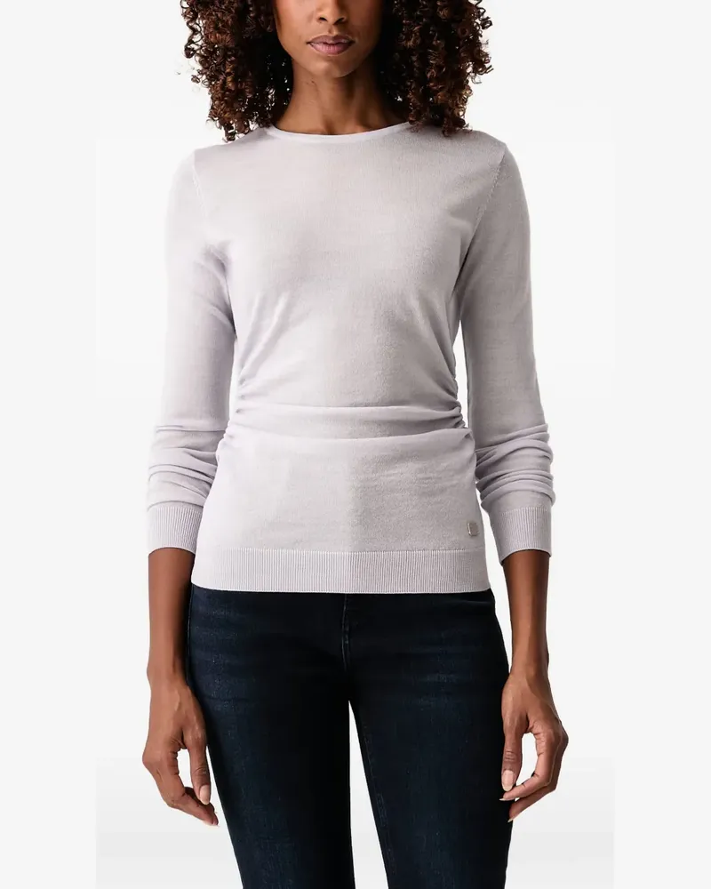 Trussardi ruched-detail sweater - Grau Grau