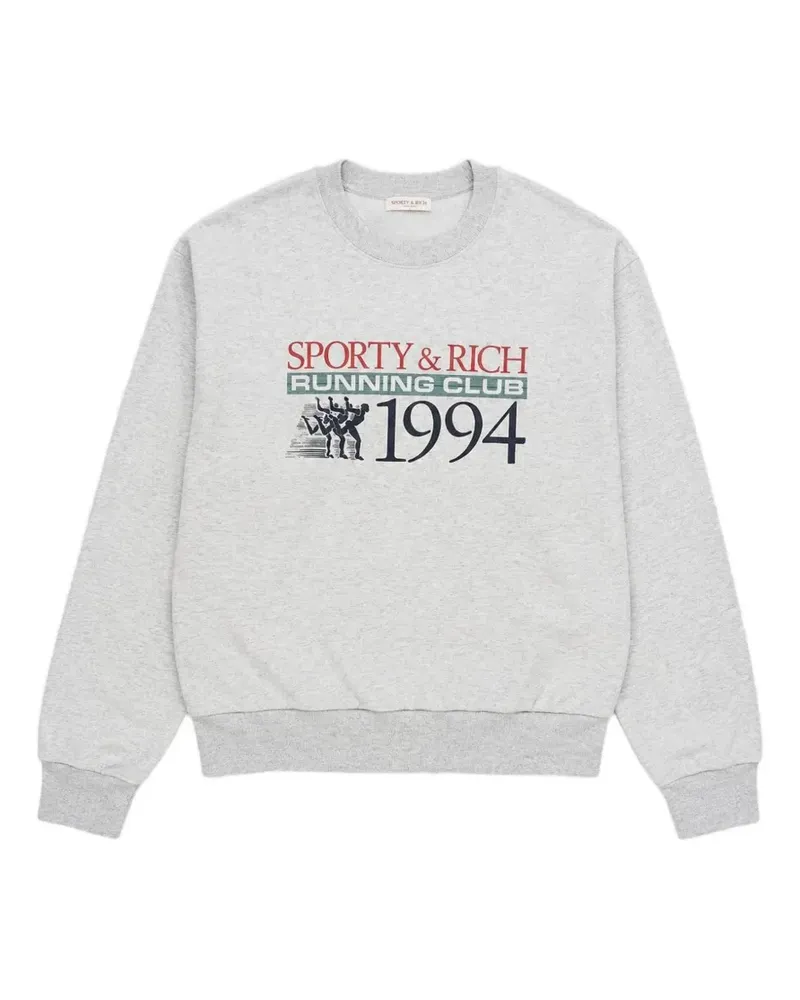 SPORTY & RICH Finish Line logo-print sweatshirt - Grau Grau