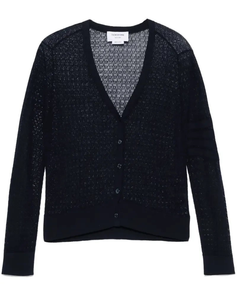Thom Browne Cardigan mit V-Ausschnitt - Blau Blau