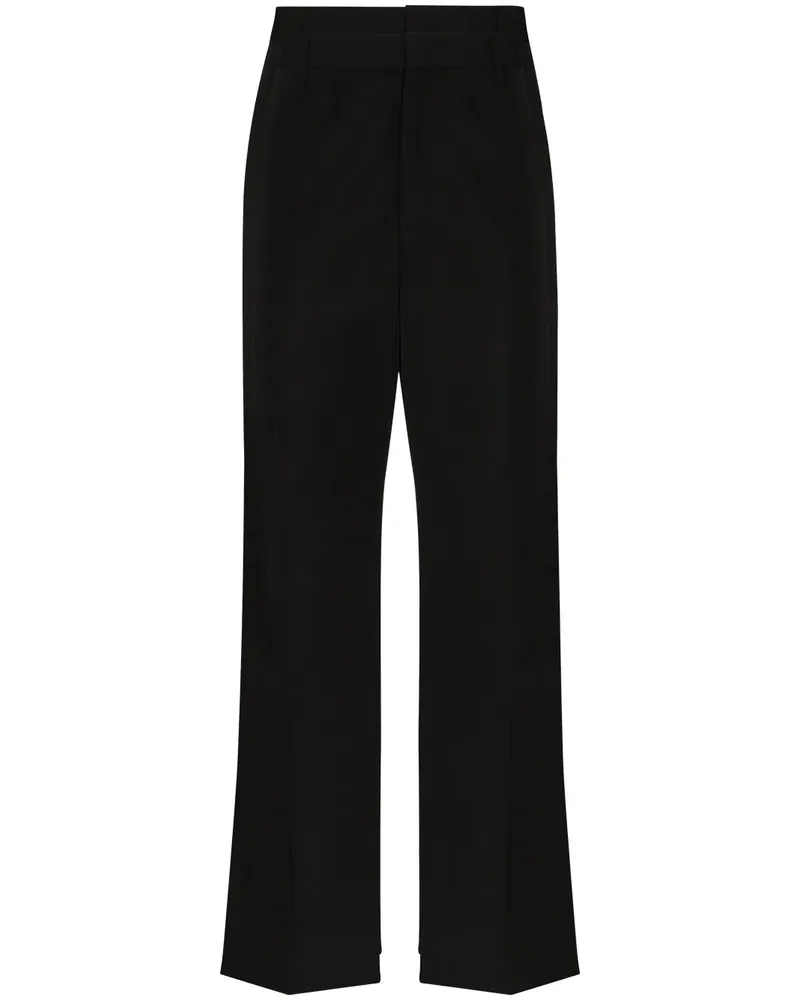 Valentino Garavani Klassische Hose mit Logo-Stickerei - Schwarz Schwarz