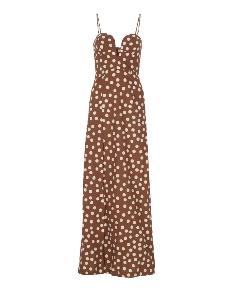 Raquel Diniz Jakie polka-dot maxi dress - Braun Braun