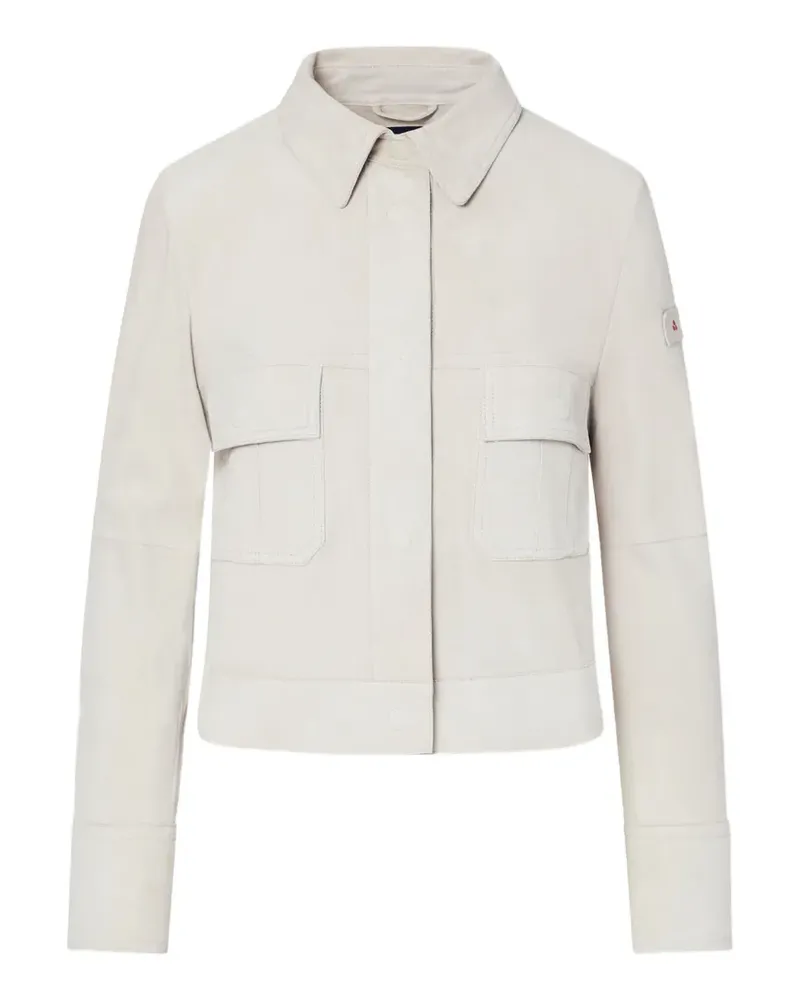 Peuterey suede chest-pocket jacket - Nude Nude
